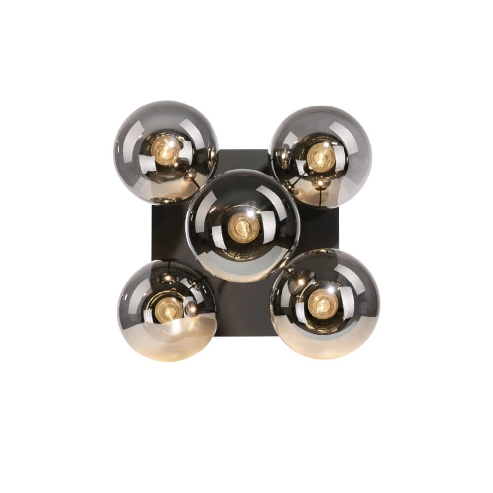 5-light ceiling lamp Big Widow black Just Light 4043689988371