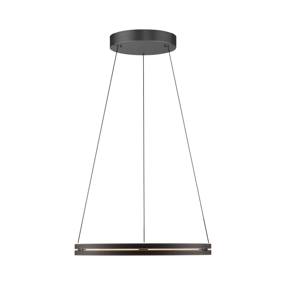 Sleek hanging lamp Pure E-Loop black Ø 70cm Paul Neuhaus 4012248384336