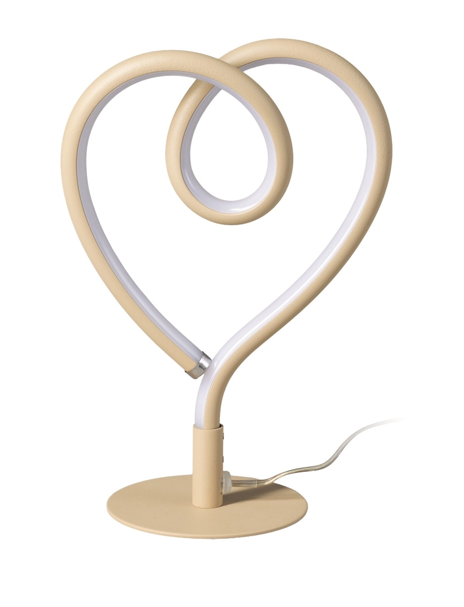 Heart table lamp Lovie sand