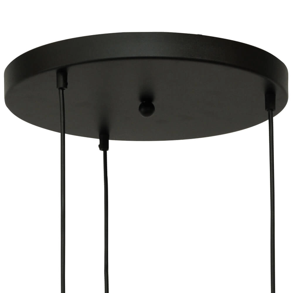 3-light loft hanging lamp - black - Porto with Jagger glasses Masterlight 8718121270968