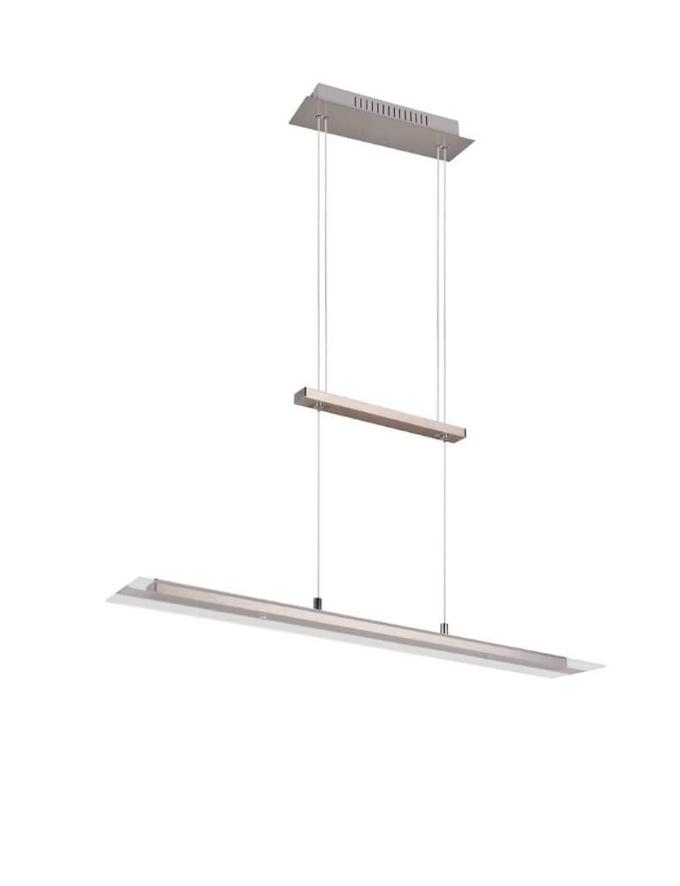 Glass pendant lamp Milos nickel Trio 4017807588262