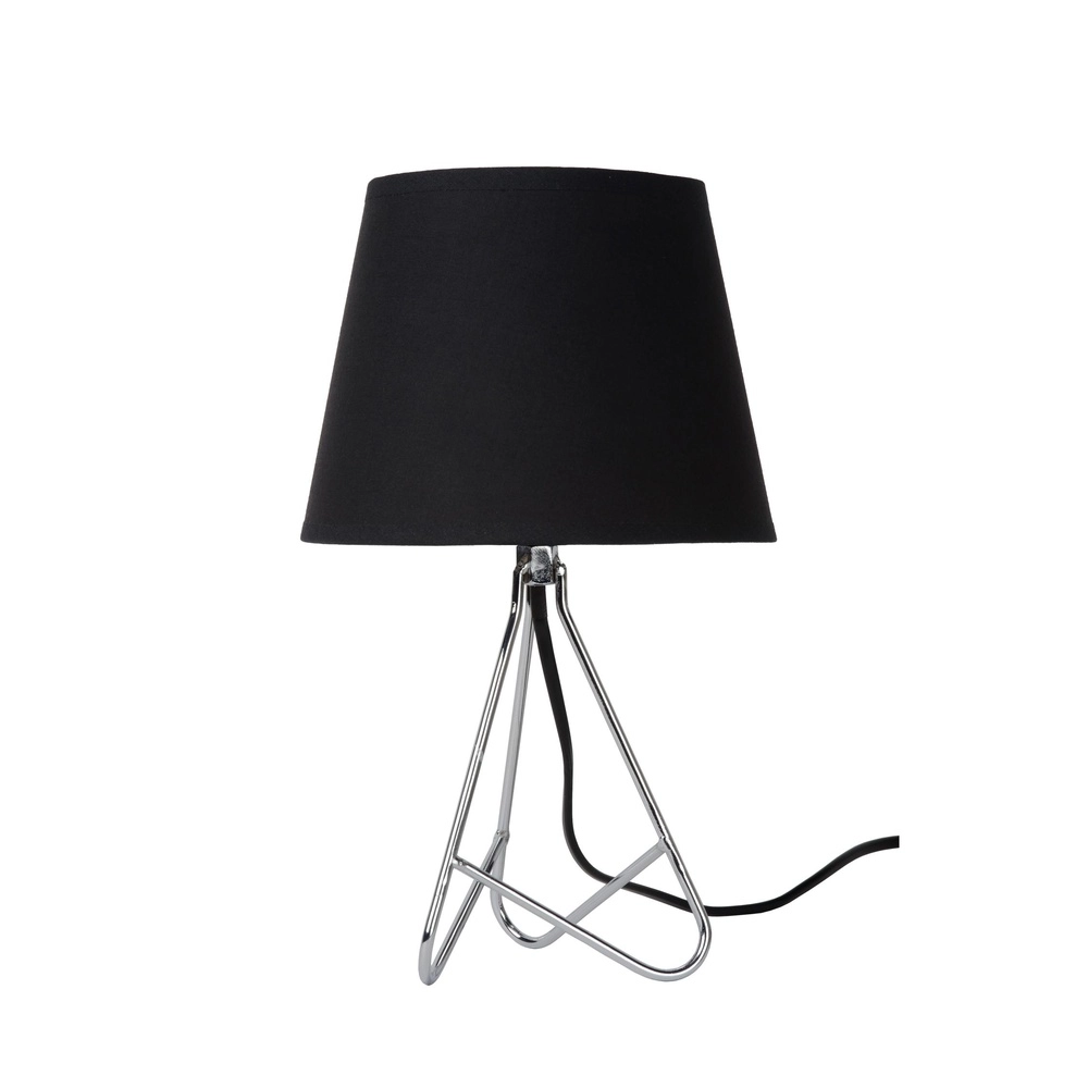 Table lamp Gitta chrome with black cap