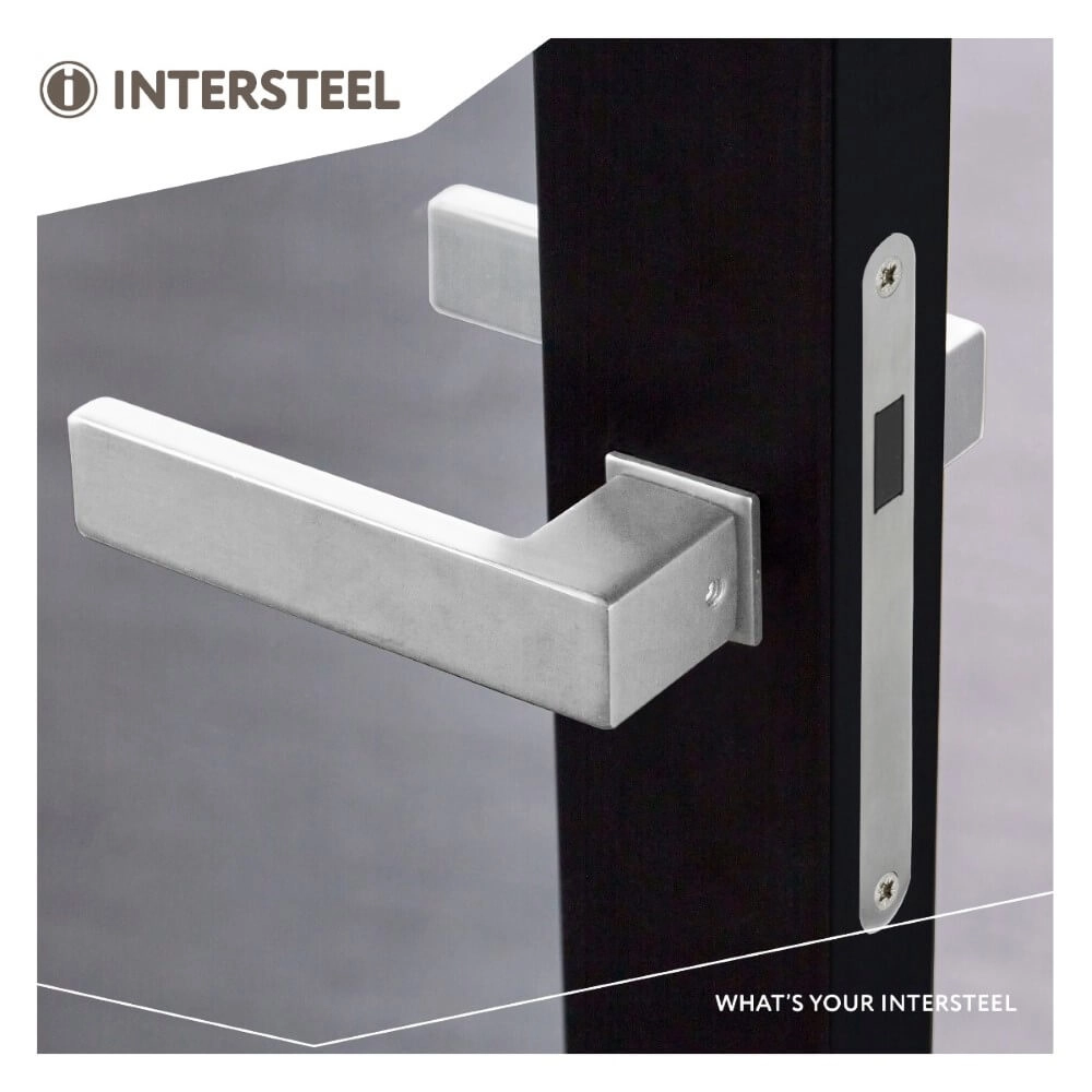 Tight door handle Amsterdam with small rosette stainless steel Intersteel 8714186561751