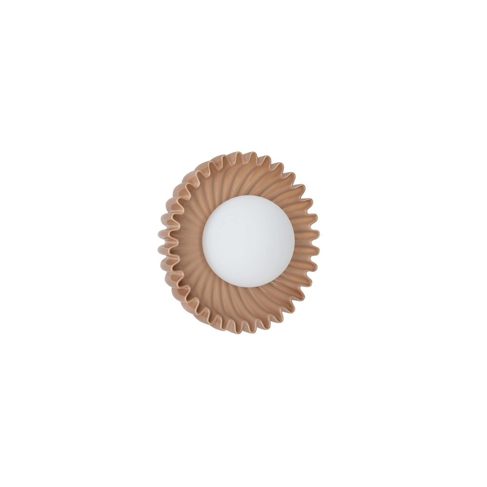 Wall lamp Petel caramel brown with white glass Lyora 5212017483973