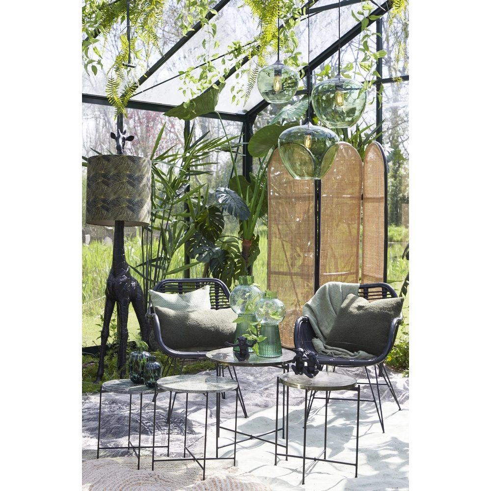 Glass pendant lamp Mayson Ø 30cm - green glass Light & Living 8717807614195