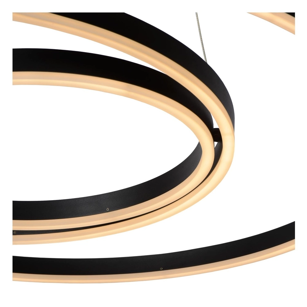 Modern pendant lamp Triniti dimmable black Lucide 5411212460714