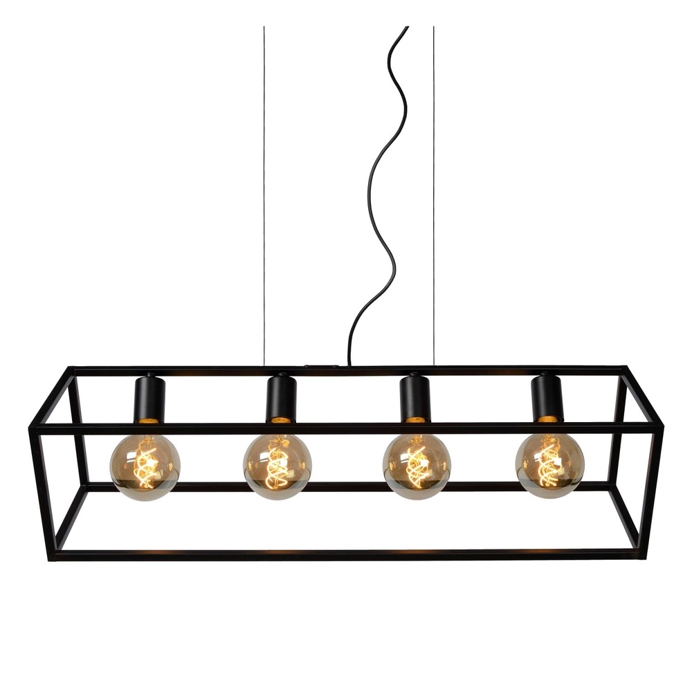 Modern pendant lamp Fabian 4-light black Lucide 5411212010803