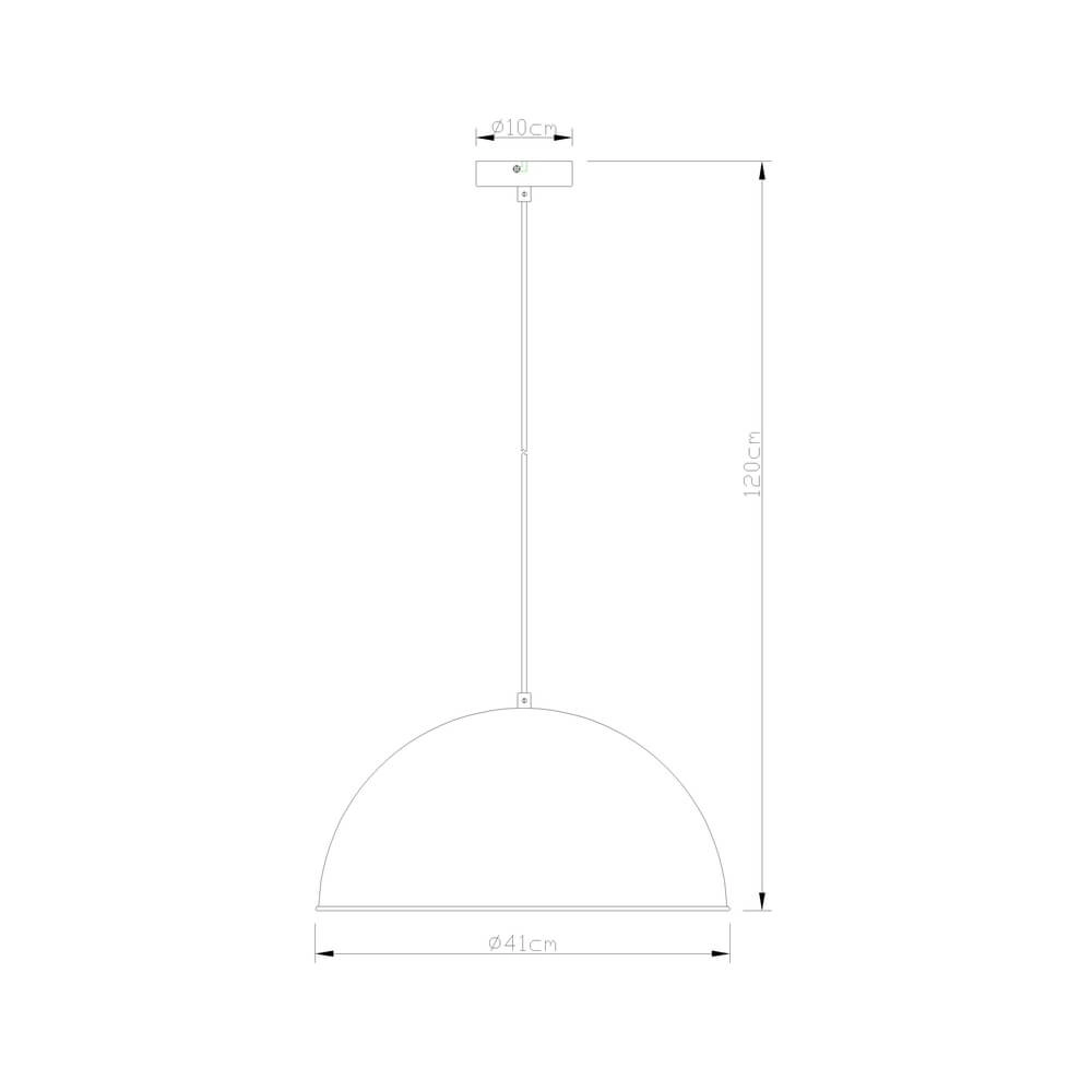 Black pendant lamp Lenn with gold inside Ø 41cm Globo 9007371351145