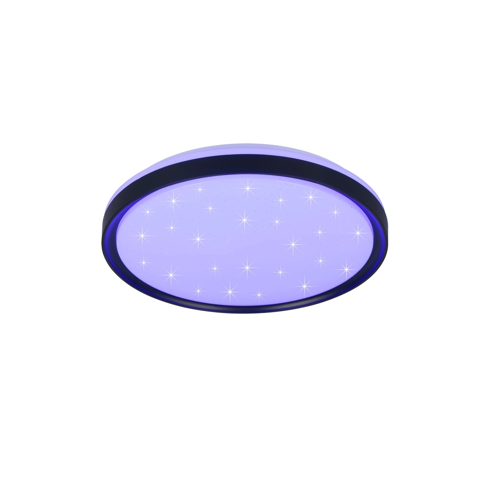 Ceiling light Solit Black with star effect Trio 4017807659559