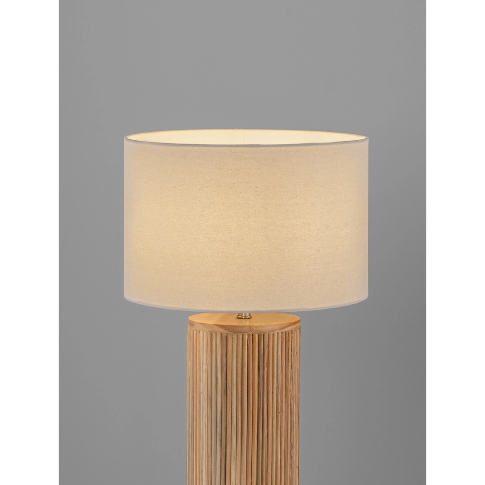 Table lamp Nau wood with white hood Lyora 5212017468284