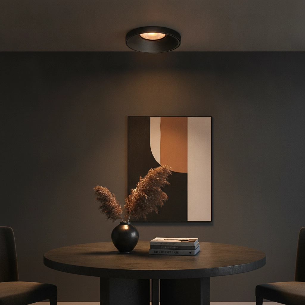 Round recessed spotlight Malmo black