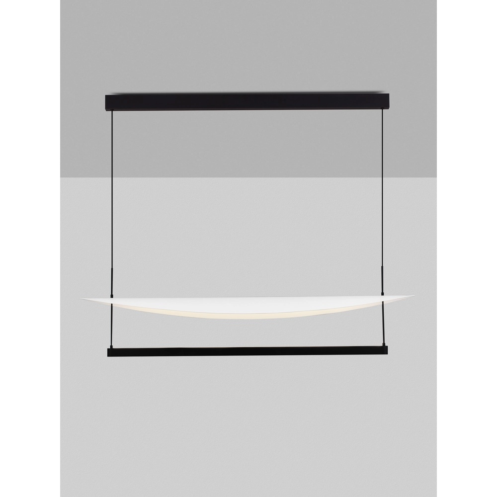 Design pendant lamp Diona oval black with white