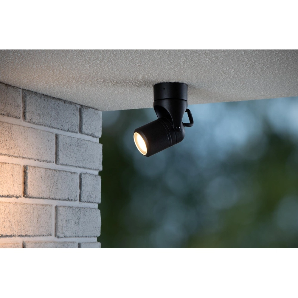 Ceiling spotlight Niort Single Black Lucide 5411212144386