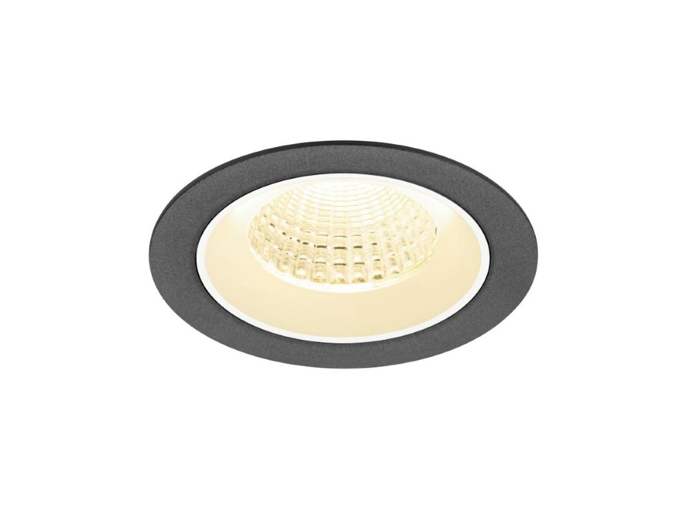 Recessed spotlight Numinos M black/white 3000K - 55deg SLV 4024163311342