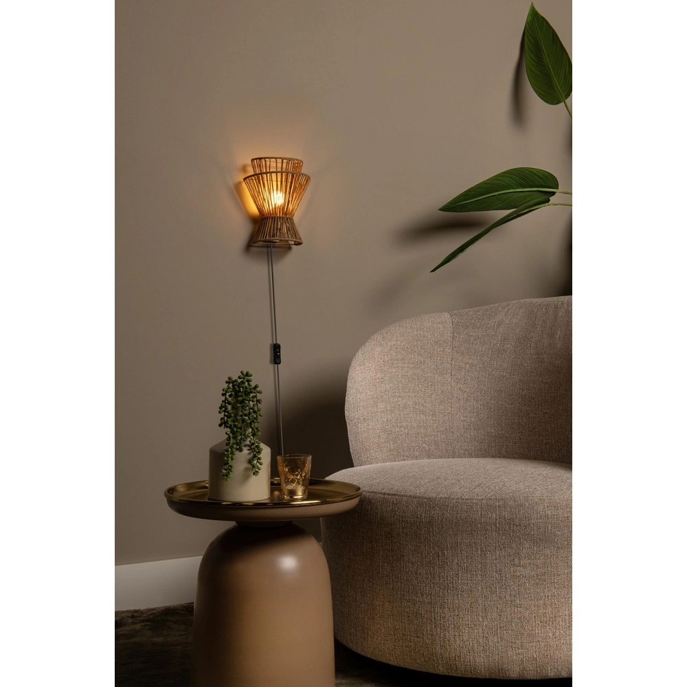 Wall lamp Tasman Rattan Lucide 5411212105981