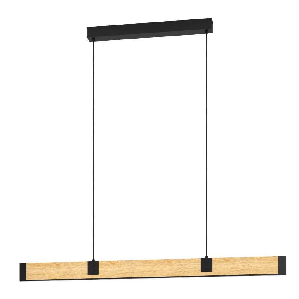 Wooden hanging lamp Caminarro 178cm