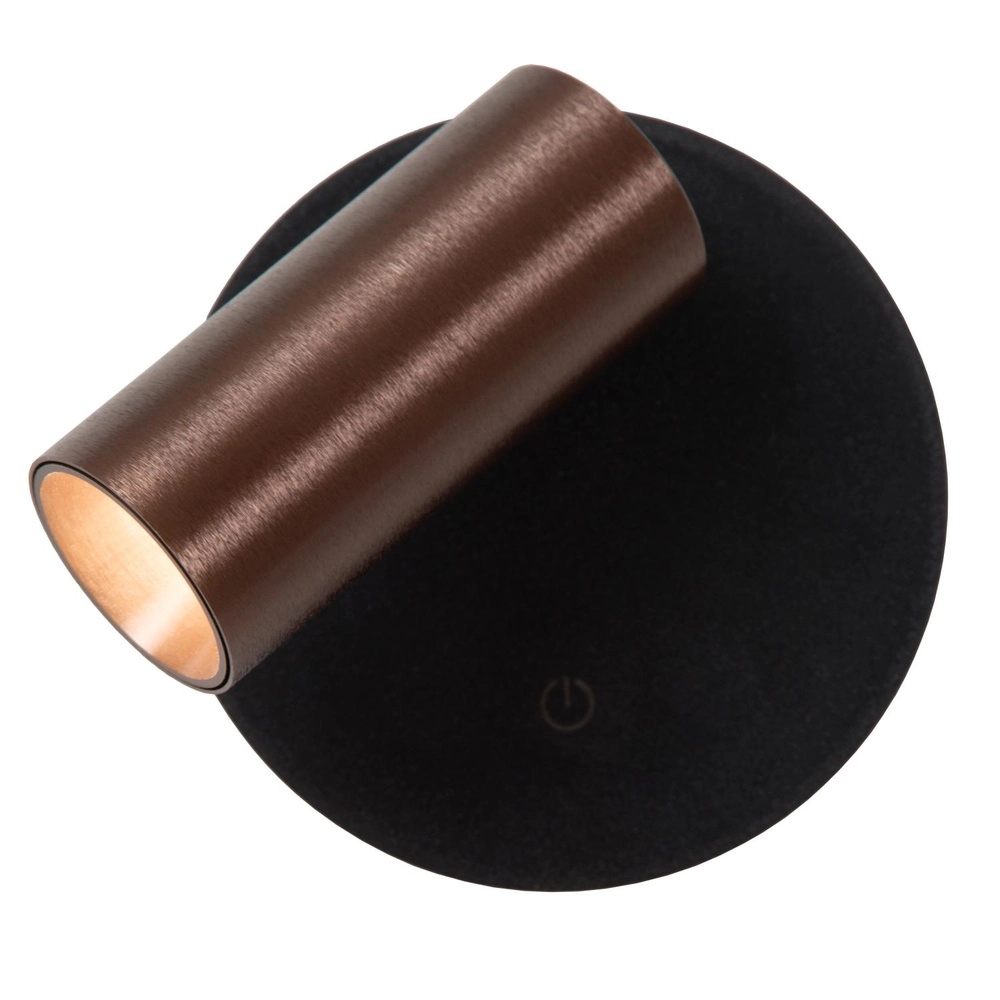 Rechargeable wall lamp Toni Magnetic Coffee Brown Lucide 5411212290557