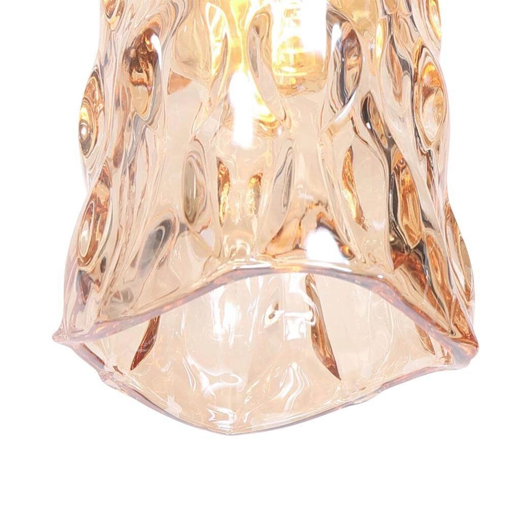 Pendant lamp Vidrio black with amber glass Steinhauer 8712746173710