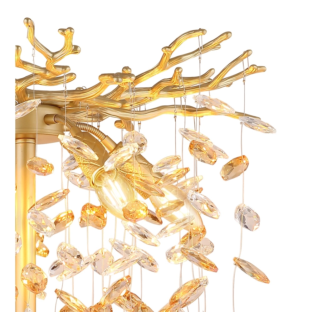 Floor lamp Queena gold Ø 46cm Globo 9007371533688