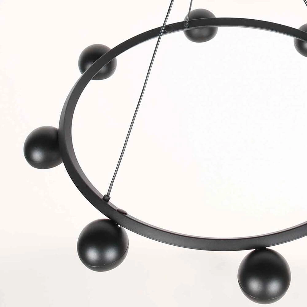 8-light pendant lamp Marcadore Round Black Steinhauer 8712746176636