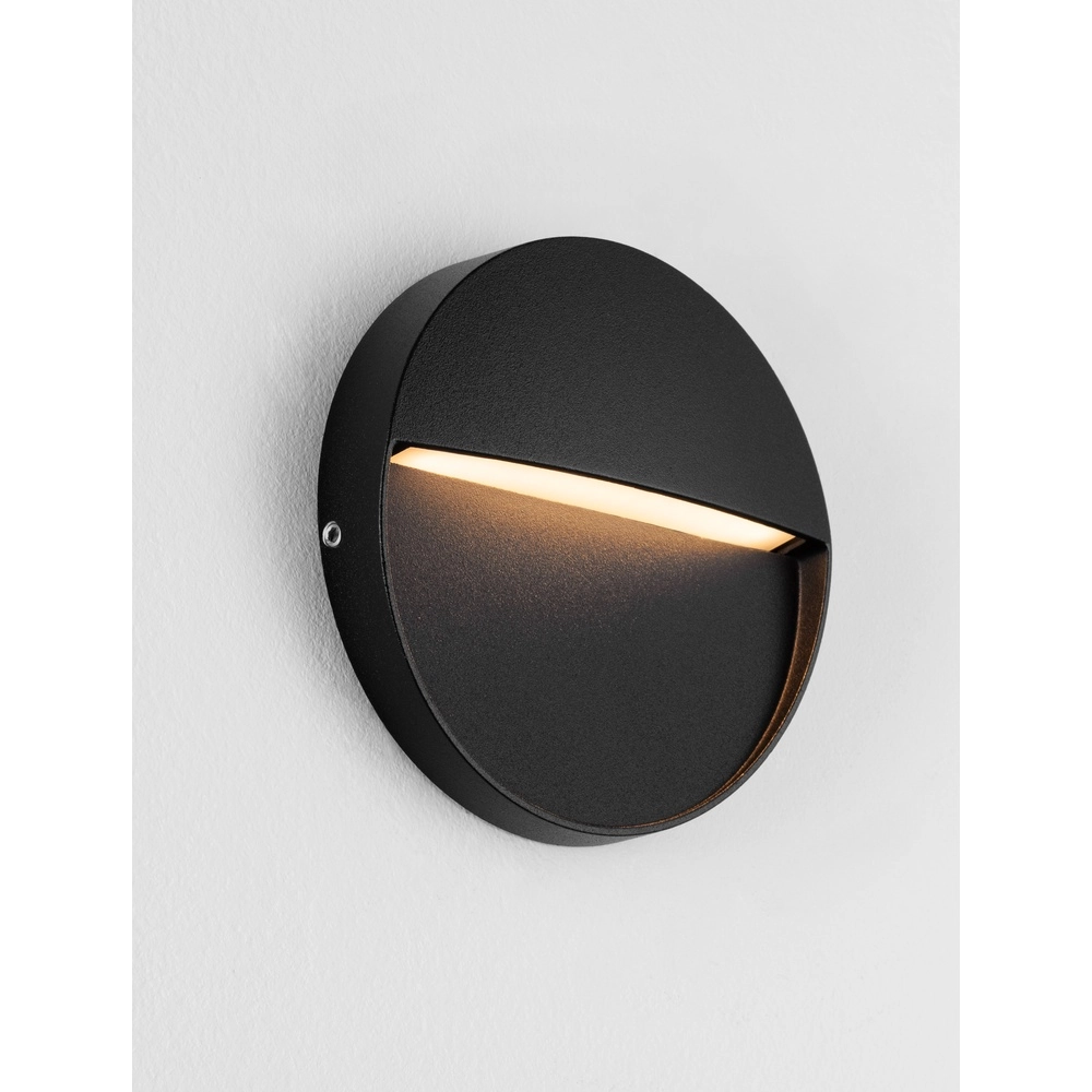 Round wall lamp Toby Design black
