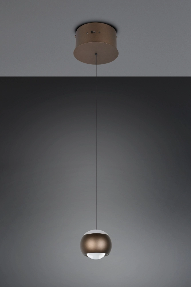 Led pendant light Orbit 1-light platinum brown Trio 4017807686555