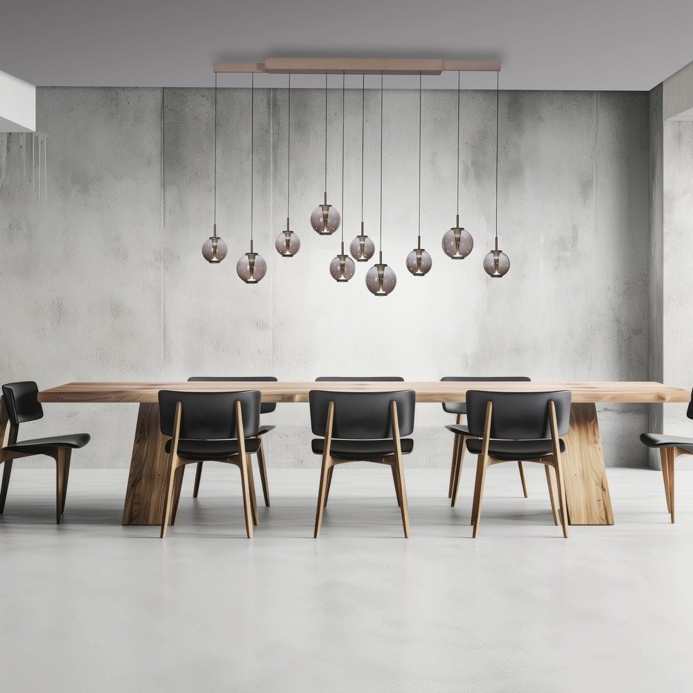 Pendant lamp Pure E-Infinty Bronce with amber glass Paul Neuhaus 4012248397886
