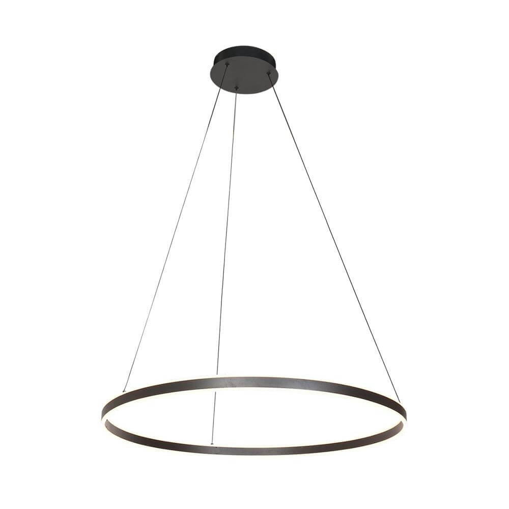 Design pendant lamp Ringlux black Ø 80cm