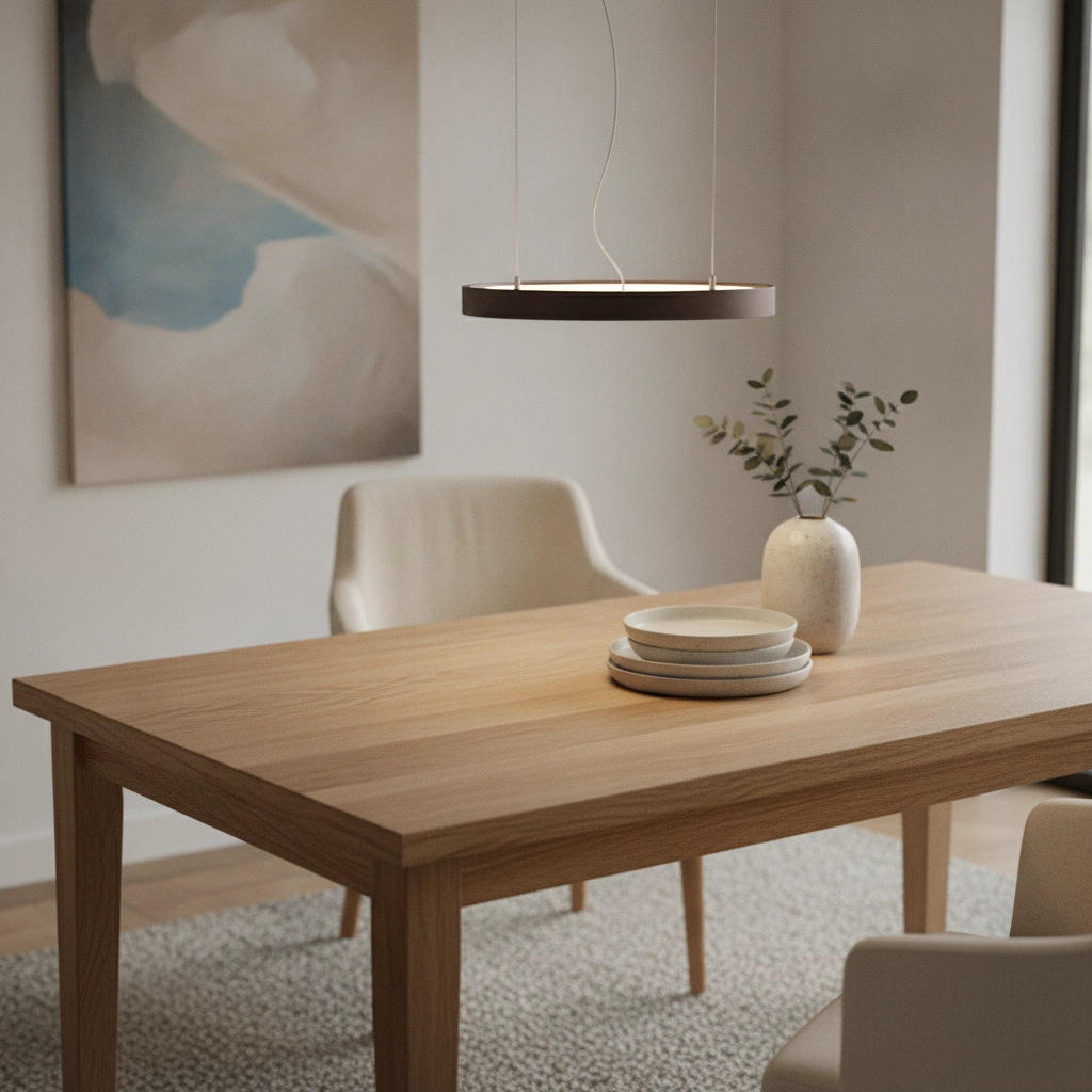 Sleek pendant lamp Perrine Ø 40cm coffee brown