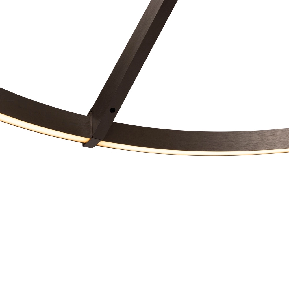 Sleek LED pendant light Applause brushed metal - Ø 80cm Premium by Lucide 5411212221841
