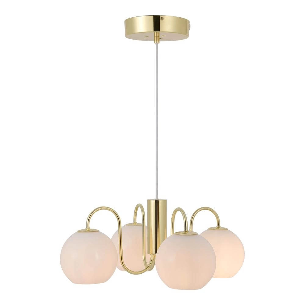 Pendant lamp Franca 4-light brass Nordlux 5704924015892
