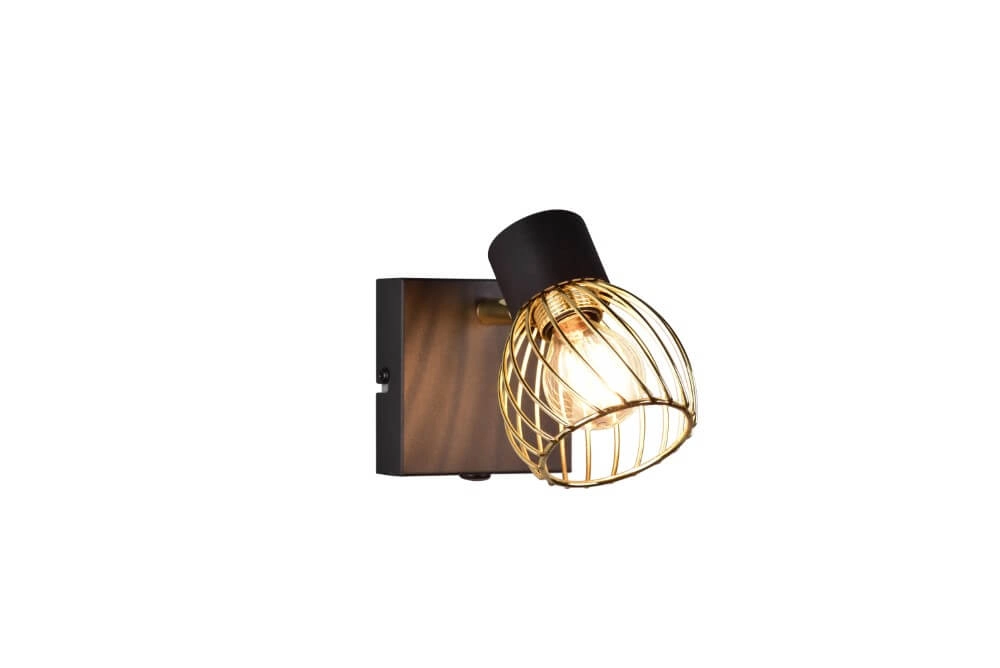 Design wall lamp Ardon black with gold Trio 4017807560886