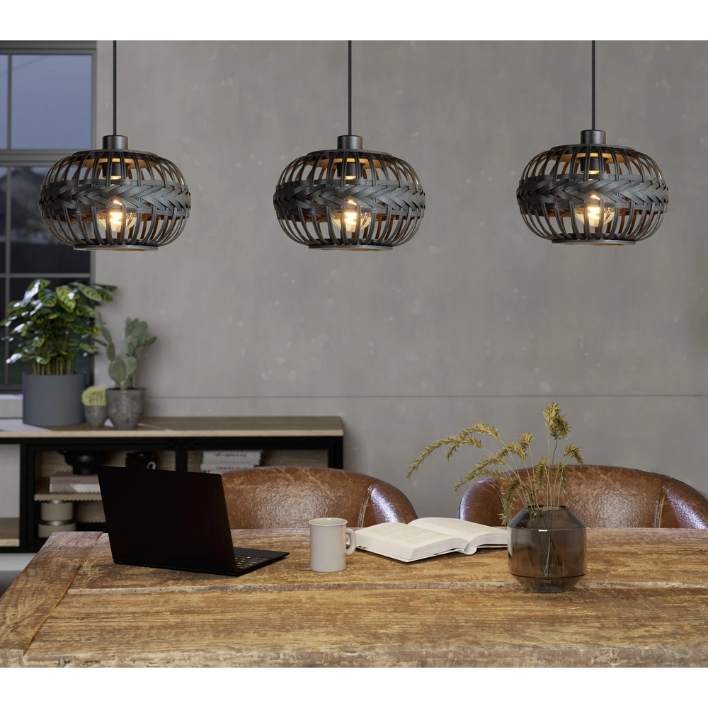 Dining room pendant lamp Towcester Ø 26cm - wood Eglo 9002759439149