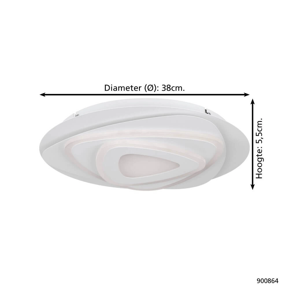 White LED ceiling light Palagiano Ø 38cm Eglo 9008606264094