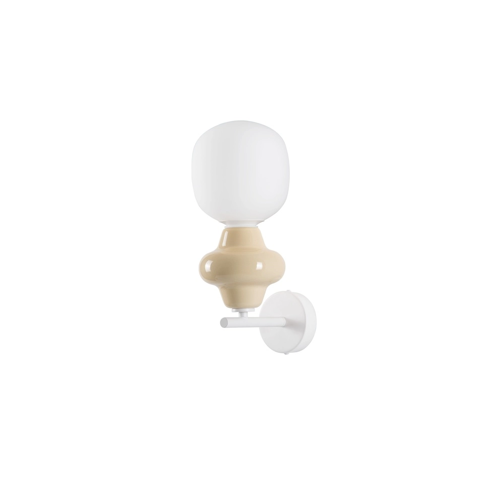 Wall lamp Clio yellow ceramic with white glass Lyora 5212017461377