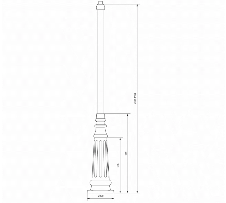 Nostalgic mast Budel E92 black KS Verlichting 8714732595841