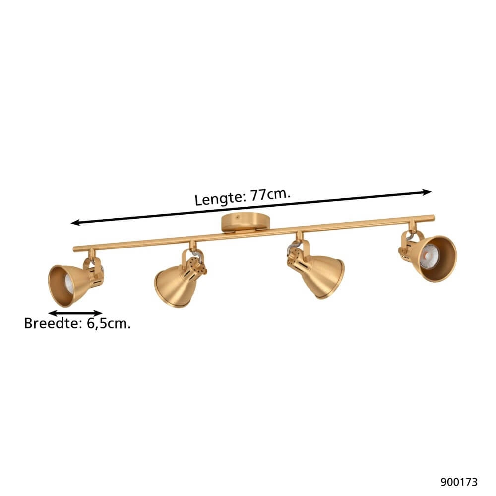 Brass ceiling spot Seras 4x GU10 Eglo 9008606235674