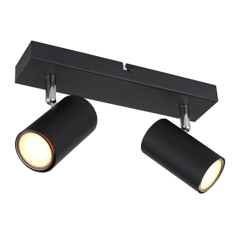Ceiling lamp 2-lights Robby Black
