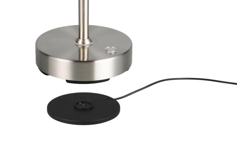Stainless Steel Desk Lamp Moreno Rechargeable Trio 4017807618006