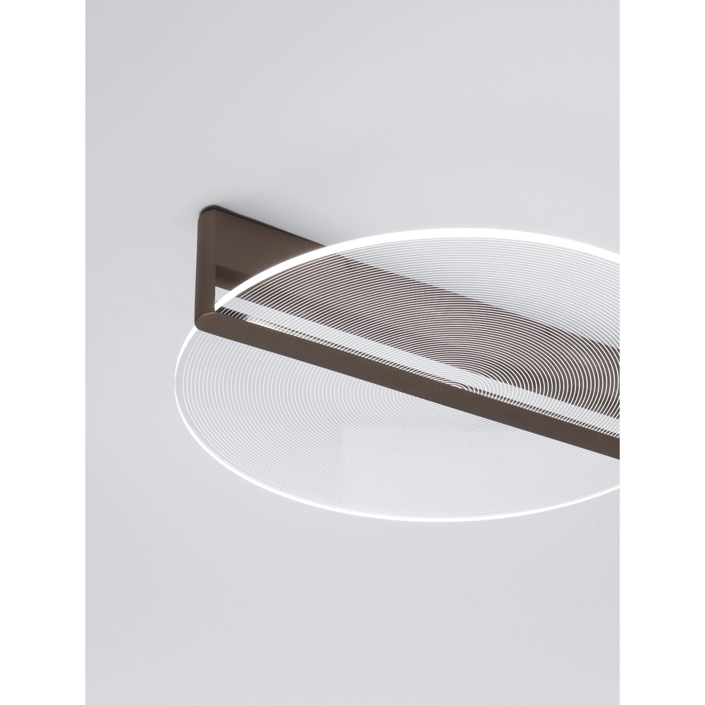 Sleek ceiling lamp Noah Ø 56cm coffee brown Lyora 5212017439383