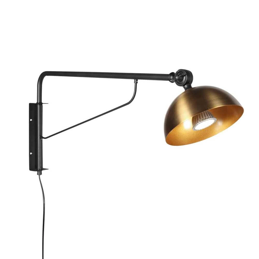 Wall lamp Pintino black with bronze Steinhauer 8712746176506