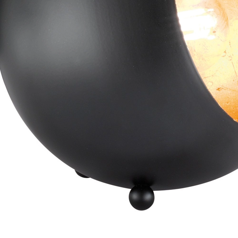 Table lamp Billy 15cm black with gold Trio 4017807352269