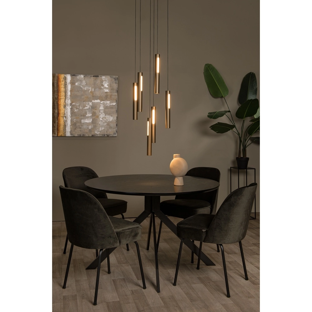Design pendant lamp Griffith 6-light bronze Premium by Lucide 5411212241948