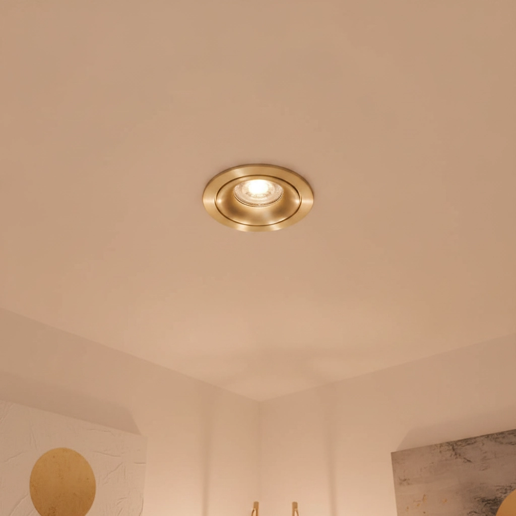 Round recessed spotlight Alice matte gold