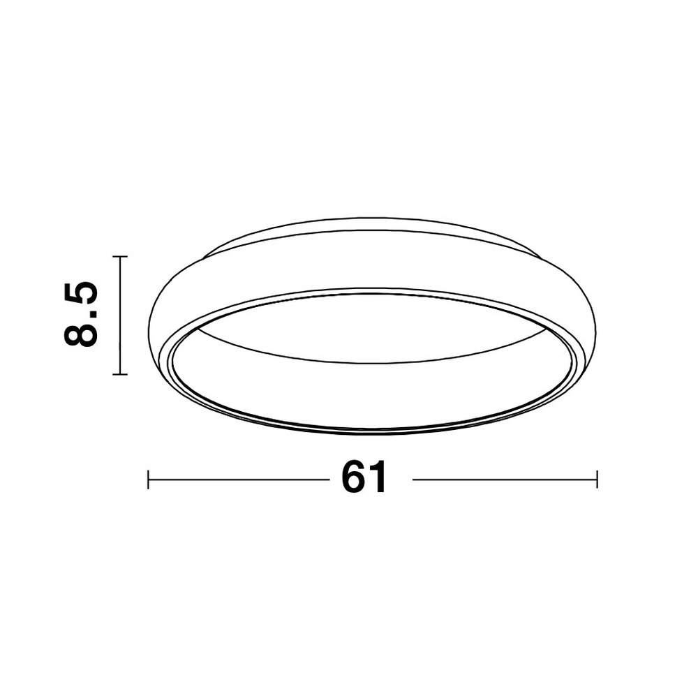 Ceiling lamp Albi black Ø 61cm Lyora 5212017414861