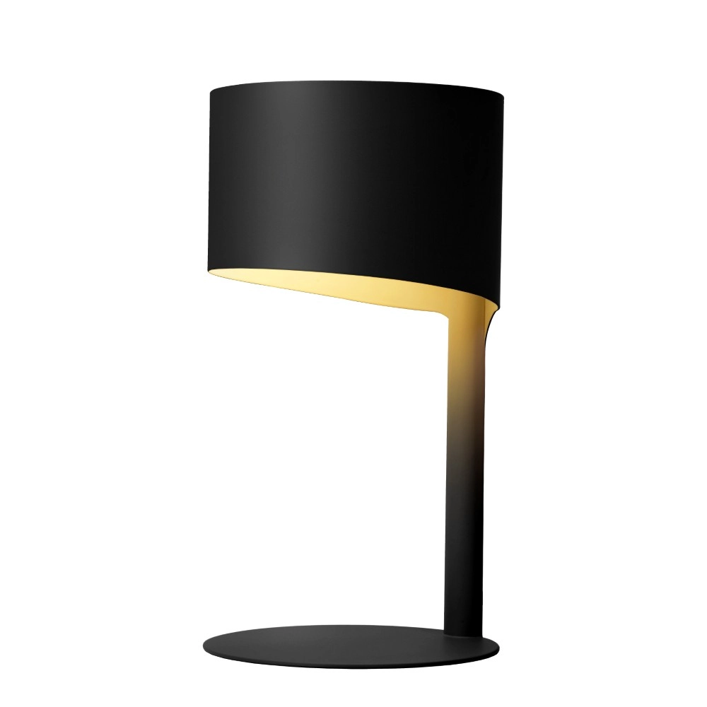 Sleek table lamp Knulle Ø 15cm black