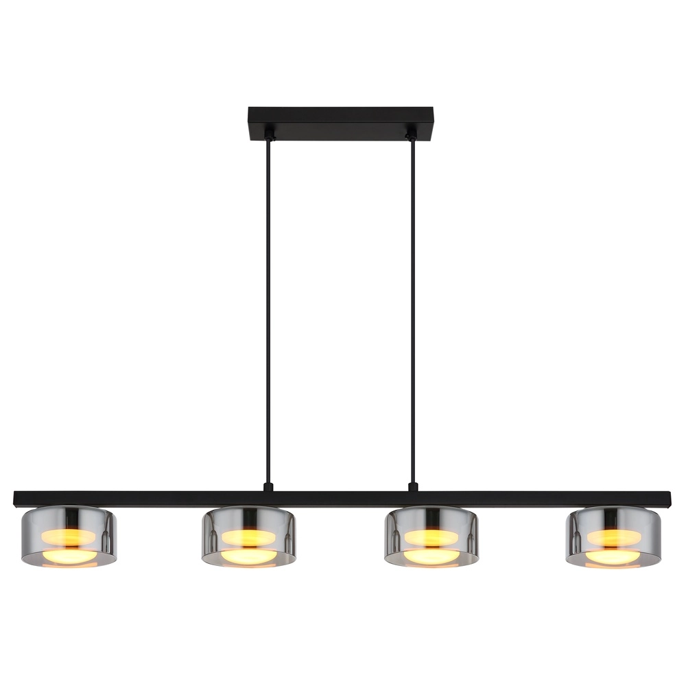 Design pendant lamp Higgins 4-light black Globo 9007371525829