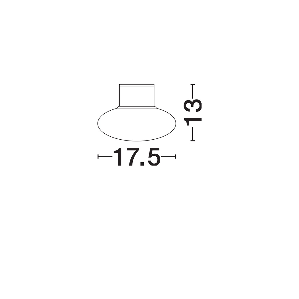 Ceiling lamp Ali anthracite with oval white glass Lyora 5212017476456