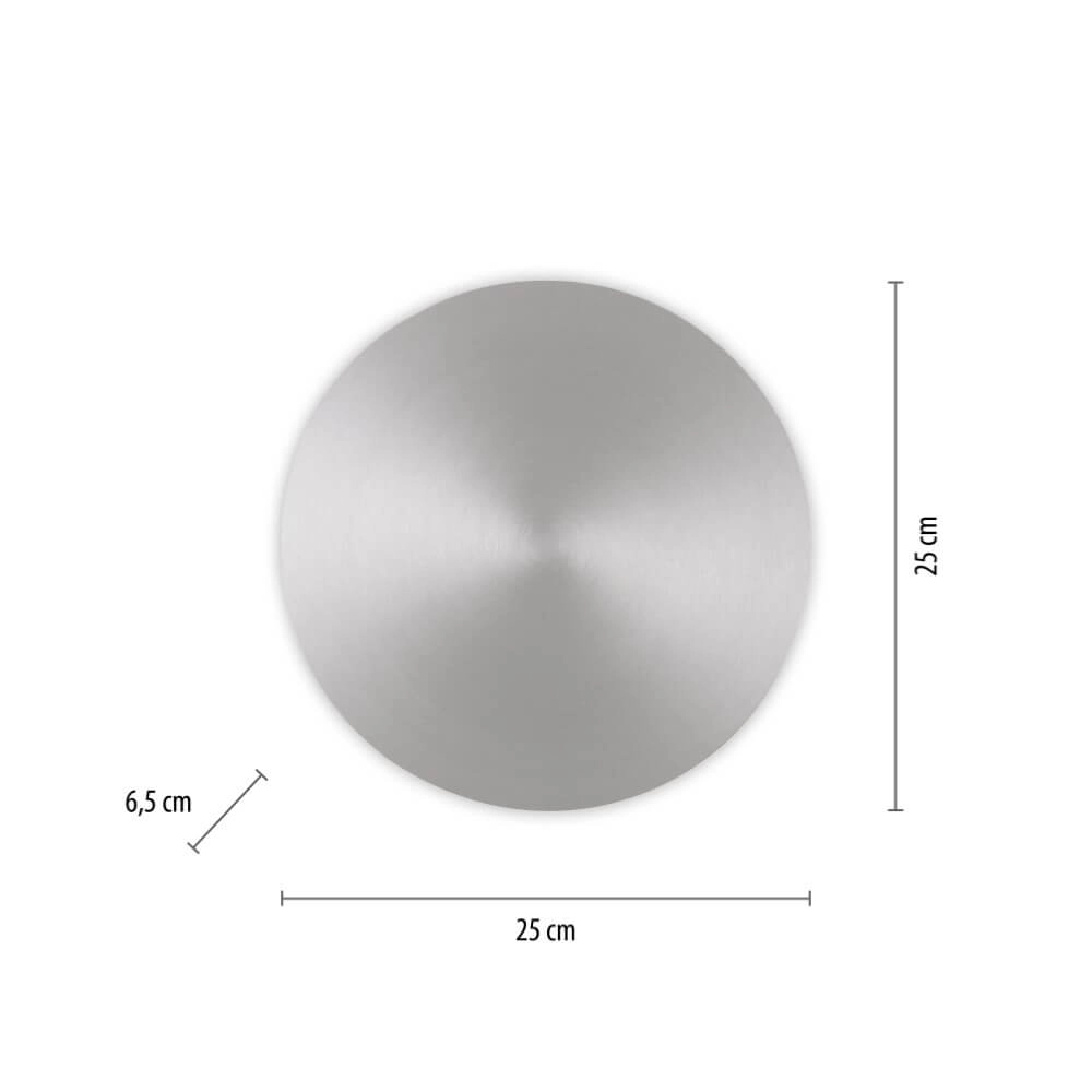Design wall lamp Akku Puntua Ø 25cm aluminum Paul Neuhaus 4012248372531