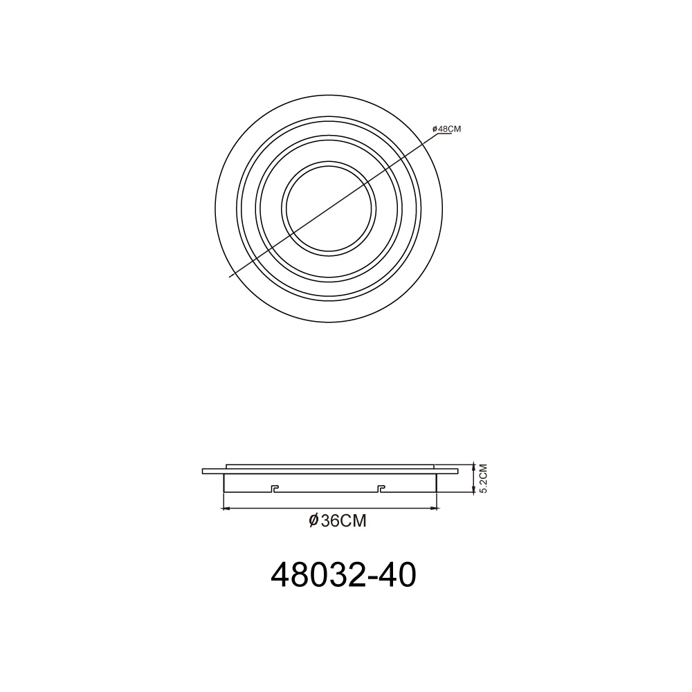 Design ceiling light Jayden Ø48cm anthracite Globo 9007371456048